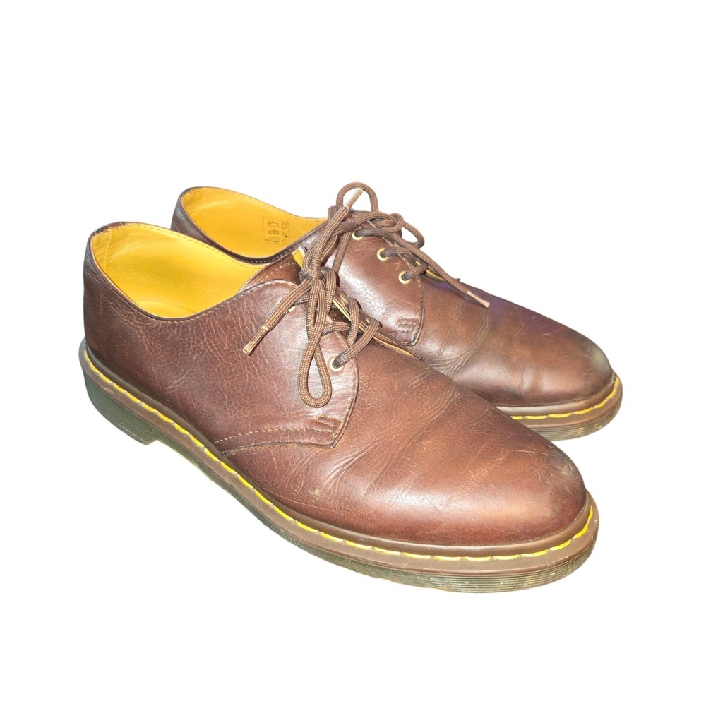 Dr. Martens 1461 Oxford Men 12/Women 13 Brown Leather 3-Eye Lace Up AW004 GV11R